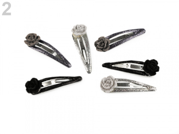 Sponka do vlasů pukačka s růží