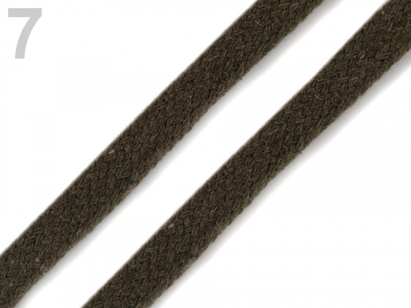 Šňůra plochá / dutinka šíře 10 mm