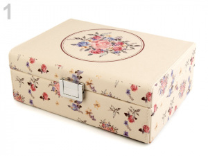 Šperkovnice s růžemi 8x16,5x22 cm