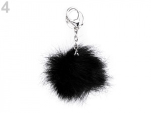 Kožešinová bambule na kabelku / klíče
