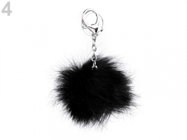 Kožešinová bambule na kabelku / klíče