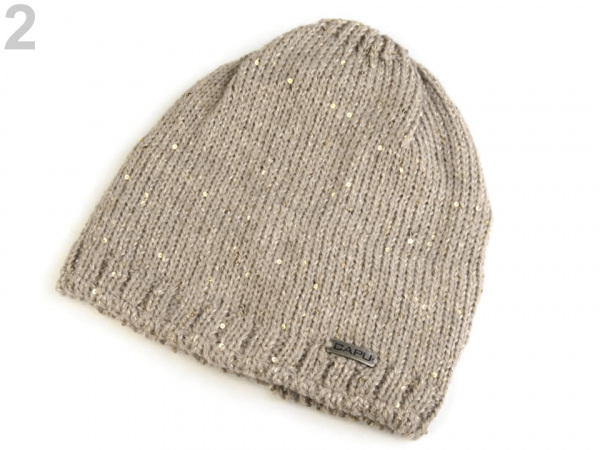 Dámská zimní čepice s flitry Capu