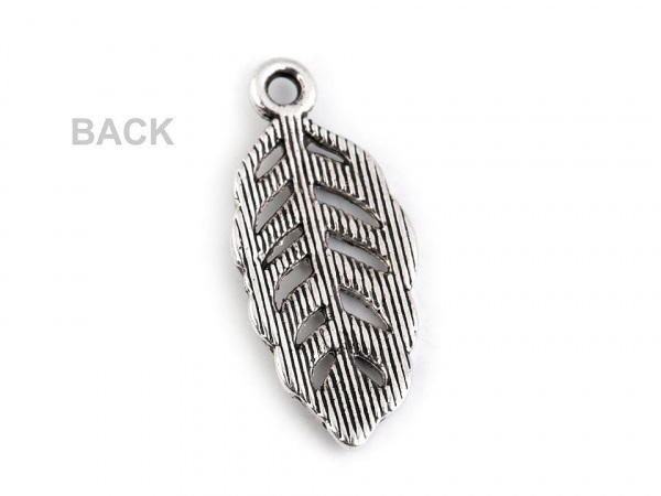 Přívěsek list / pírko 11x25 mm