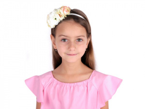 Pružná čelenka do vlasů s květy