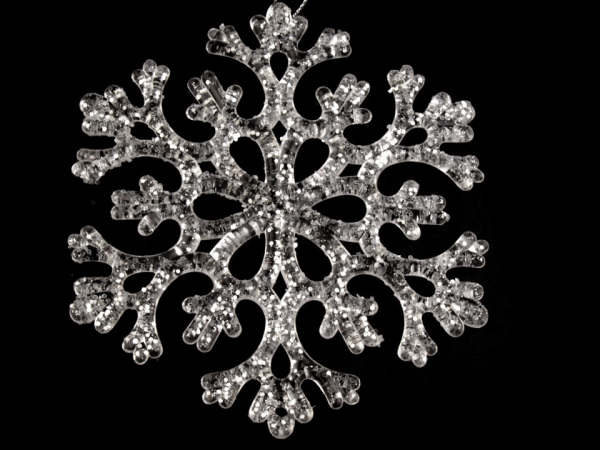 Vločka s glitry Ø11,3 cm