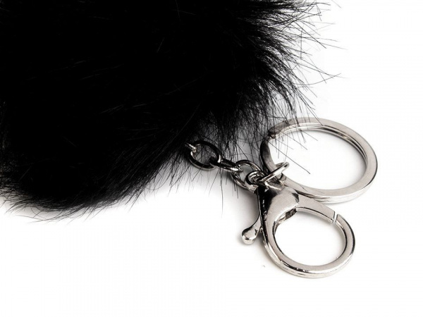 Kožešinová bambule na kabelku / klíče