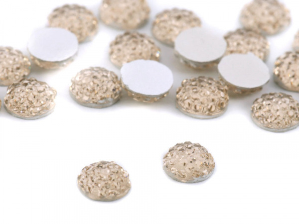 Broušené kamínky / kabošony Ø6 mm k nalepení