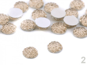 Broušené kamínky / kabošony Ø6 mm k nalepení