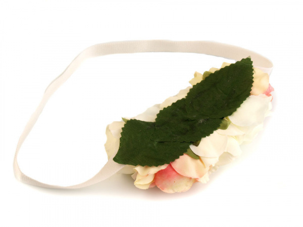 Pružná čelenka do vlasů s květy