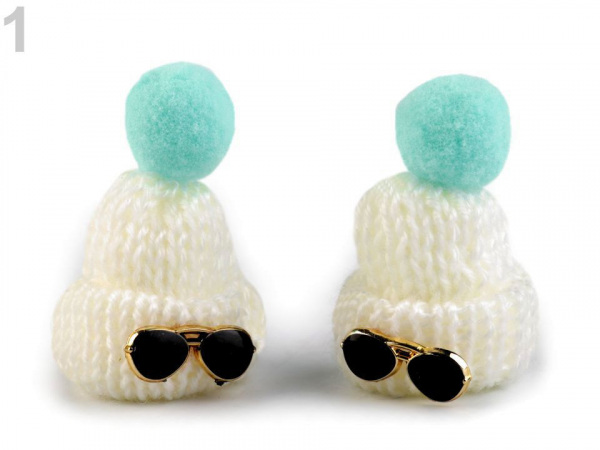 Textilní aplikace / nášivka pletená čepička