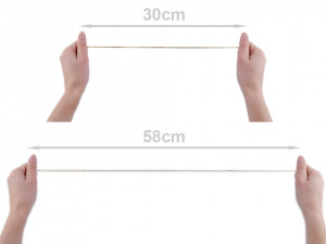 Kulatá lurexová pruženka hladká Ø1,5 mm