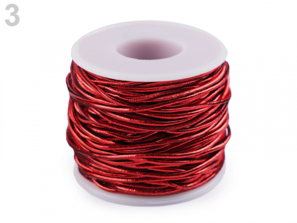 Kulatá lurexová pruženka hladká Ø1,5 mm