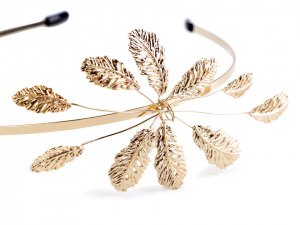 Kovová čelenka do vlasů s listy