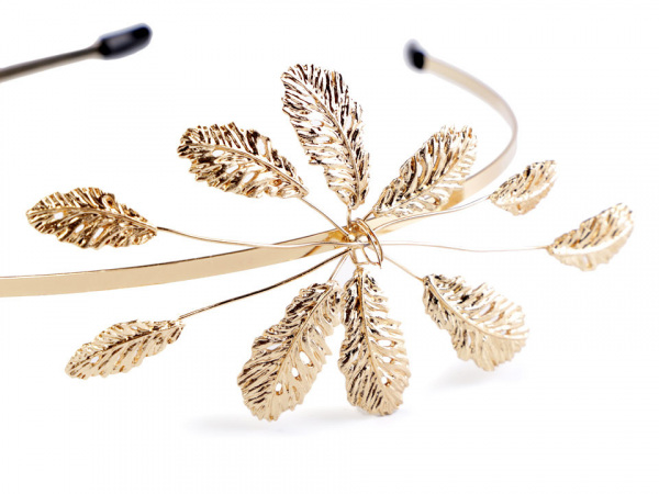 Kovová čelenka do vlasů s listy