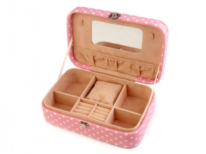 Šperkovnice s puntíky 7x14,5x22 cm