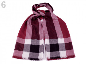Šála 93x193 cm károvaná