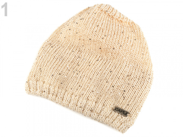 Dámská zimní čepice s flitry Capu