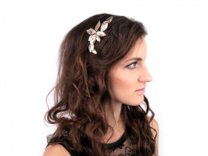 Kovová čelenka do vlasů s listy