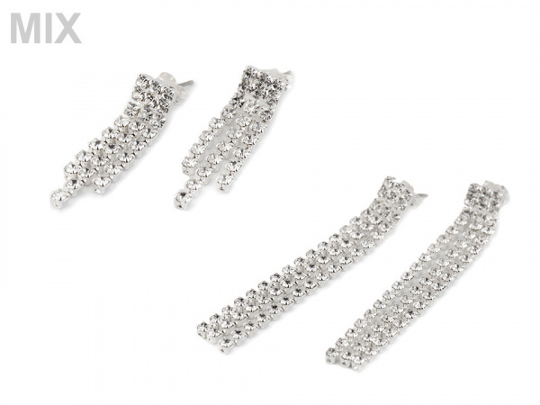 Štrasové náušnice - jablonecká bižuterie