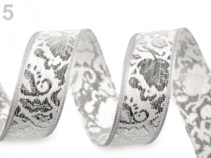 Stuha s lurexem šíře 25 mm