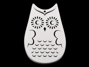 Dřevěné sovičky a liška k zavěšení / k nalepení / k domalování