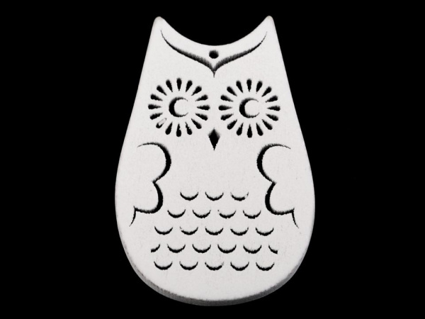 Dřevěné sovičky a liška k zavěšení / k nalepení / k domalování