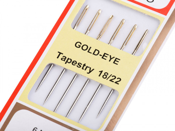 Jehly tupé vyšívací, zlatá ucha