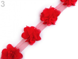 Prýmek květ na tylu šíře 60 mm