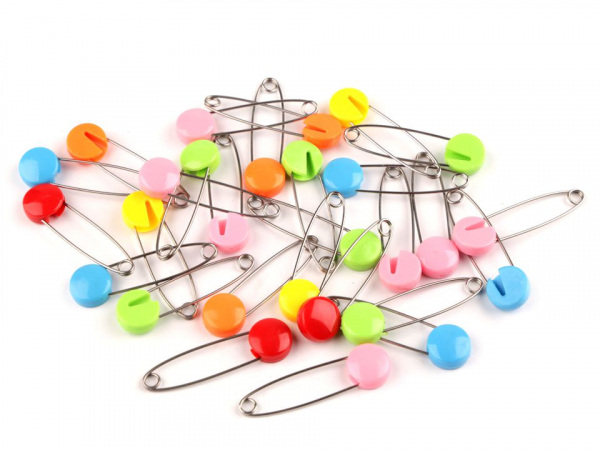 Spínací špendlík bezpečnostní velký s ozdobou