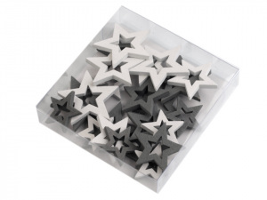 Dřevěné hvězdičky mix velikostí