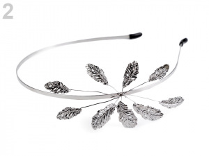 Kovová čelenka do vlasů s listy