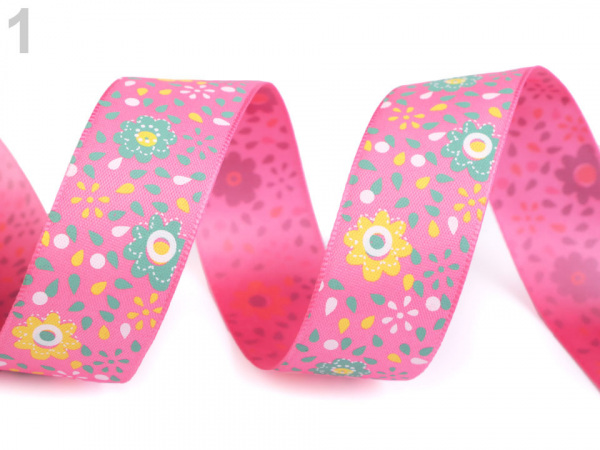 Stuha květy šíře 25 mm