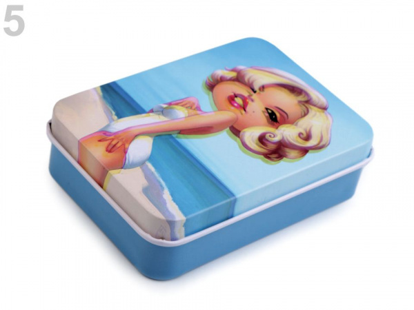 Plechová krabička na šití