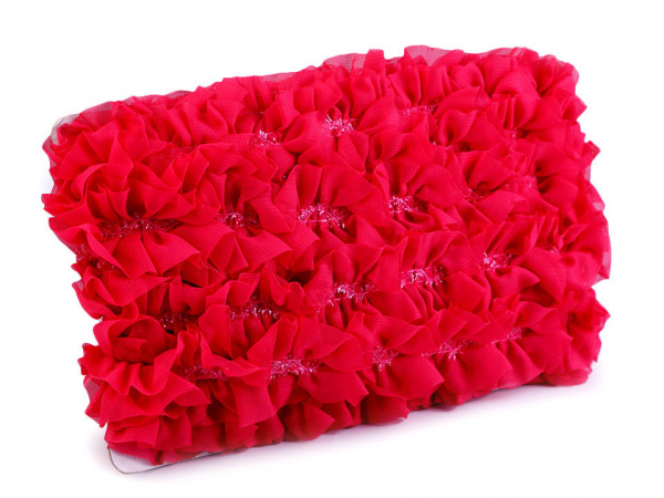 Oděvní prýmek šíře 40 mm s volánkem