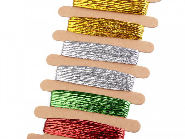 Lurexová šňůrka plochá šíře 2 mm