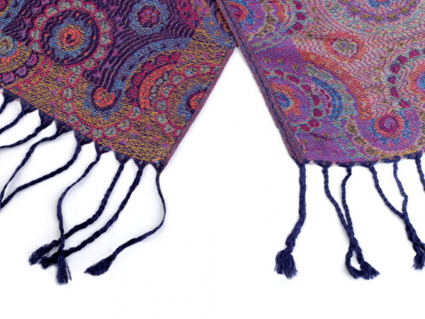 Šála typu pashmina s třásněmi 68x175 cm