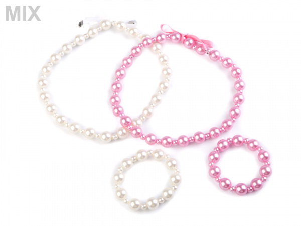 Dětská sada perlový náhrdelník a náramek