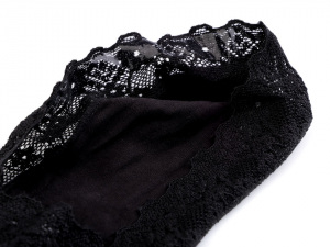 Ponožky do balerín celokrajkové s protiskluzem, bavlněné