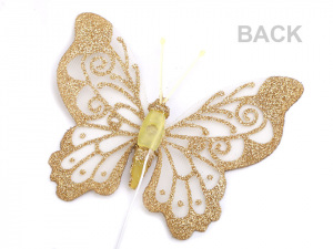 Motýl na drátku s glitry
