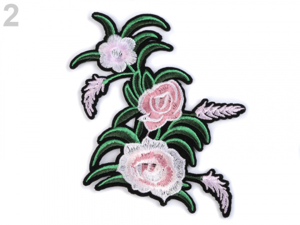 Nažehlovačka na rifle květy