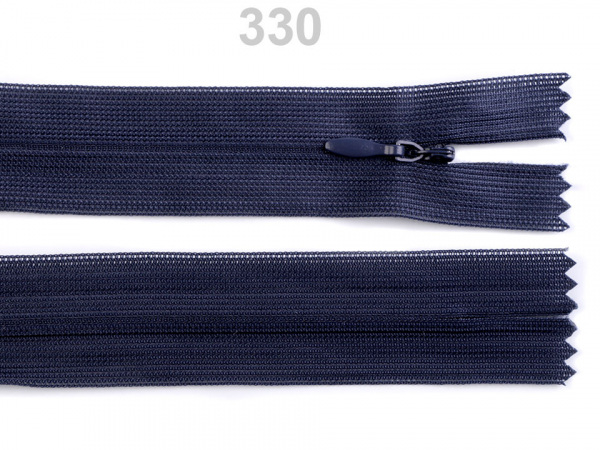 Spirálový zip skrytý No 3 délka 50 cm dederon
