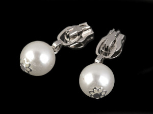 Jezdec ke spirálovým zipům 3 mm s perlou