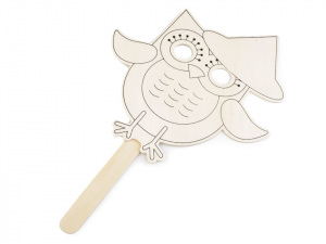 Dřevěná maska / dekorace sova k domalování