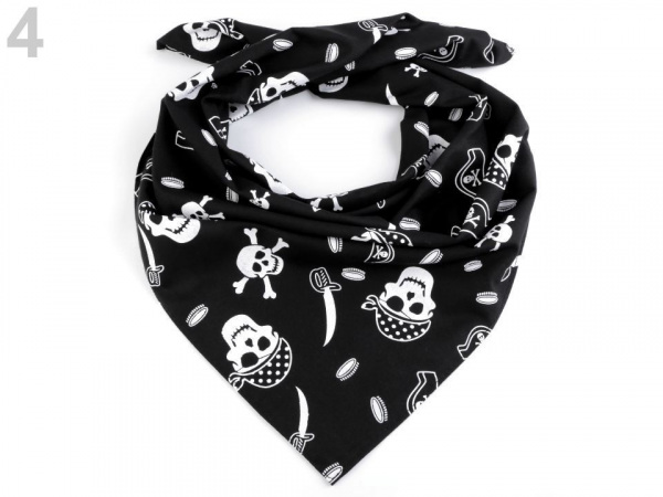 Bavlněný šátek pirát 65x65 cm