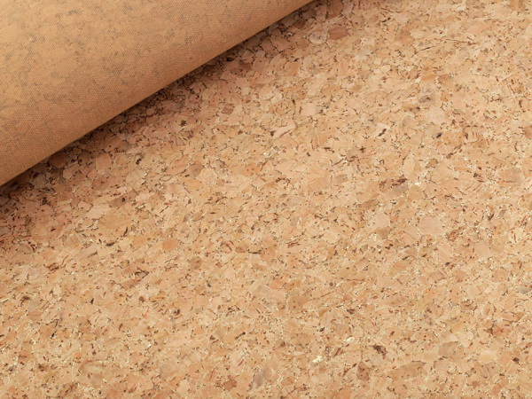 Korková látka / metráž se zlatým efektem