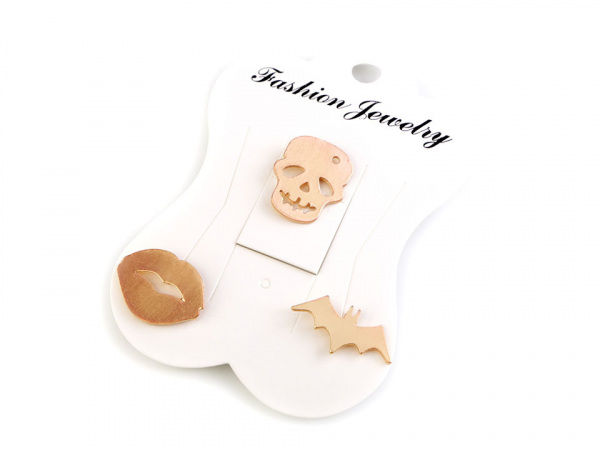 Odznak / brož / ozdoba lebka, rty, netopýr