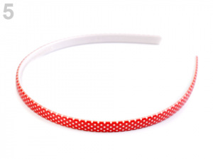 Plastová čelenka do vlasů s puntíky