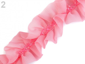 Oděvní prýmek šíře 40 mm s volánkem