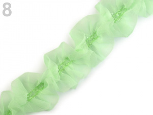 Oděvní prýmek šíře 40 mm s volánkem