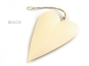 Vánoční kovové srdce 10x14,5 cm